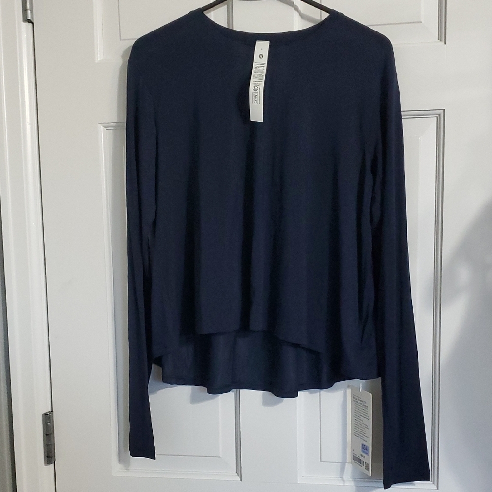 NWT Lululemon Modal Relaxed Fit Lounge Long Sleeve Elegant True Blue Sz 4or6